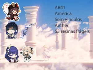 AR41 - Hutao + Yelan com BIS + Raiden + Jean - Genshin Impact