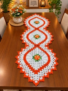 Trilho de Mesa Folha - Artesanato e Personalizados