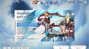 Conta [RA 25] Tartaglia C1 + Benção e Passe - Genshin Impact