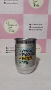Caneca de Alumínio 500 ml - Presente para Pai