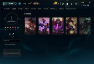 Diamante 2 com 50 Champs e 5 Skins - League of Legends LOL