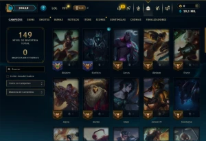 Diamante 2 com 50 Champs e 5 Skins - League of Legends LOL