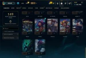 Diamante 2 com 50 Champs e 5 Skins - League of Legends LOL