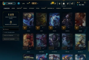 Diamante 2 com 50 Champs e 5 Skins - League of Legends LOL