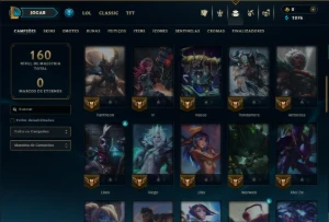 Unranked com 55 Champs e 46 Skins - League of Legends LOL