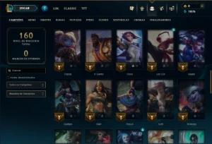 Unranked com 55 Champs e 46 Skins - League of Legends LOL