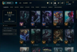 Unranked com 55 Champs e 46 Skins - League of Legends LOL