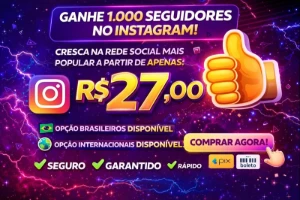 (Mais Barato) 1.000 Seguidores Instagram Por Apenas R$27 - Redes Sociais