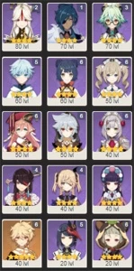 CONTA GENSHIN AR58 11 PERSONAGENS 5⭐5 ARMAS⭐ - Genshin Impact