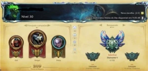 CONTA LOL BORDA DIAMANTE S5 250+ SKINS - League of Legends