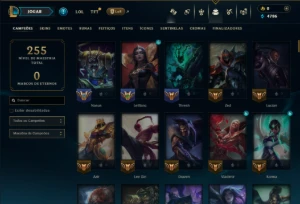Bronze 1 com 140 Champs e 9 Skins - League of Legends LOL