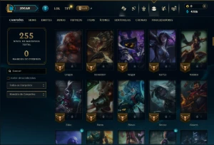 Bronze 1 com 140 Champs e 9 Skins - League of Legends LOL
