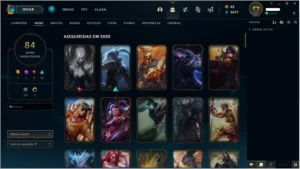 Level 291 - Gold IV - 84 Skins - 147 champ - League of Legends LOL