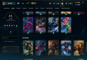 Unranked com 60 Champs e 45 Skins +3000 RP - League of Legends LOL