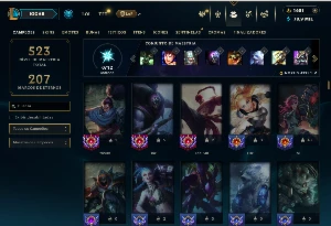 Unranked com 150 Champs e 264 Skins + 1700 RP - League of Legends LOL