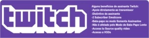 Assinatura Twitch 1 mês (Subscrib) - Gift Cards