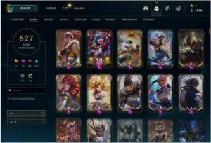 Conta de lol com mais de 600 skins - League of Legends