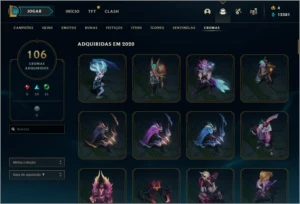 Conta de lol com mais de 600 skins - League of Legends