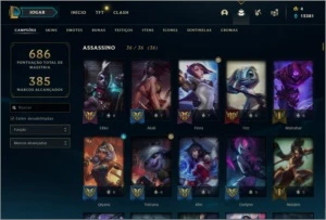 Conta de lol com mais de 600 skins - League of Legends