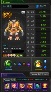 (Dmw) Conta End Tank/Sk Dominion/Rkx Mid Aa - Digimon Masters Online DMO
