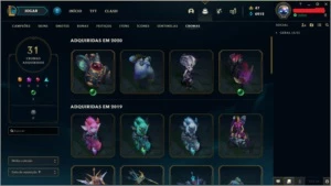 Conta Platina II com 199 skins - League of Legends LOL