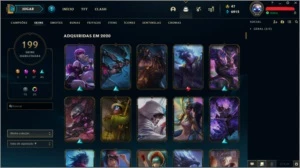 Conta Platina II com 199 skins - League of Legends LOL