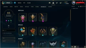 Conta Platina II com 199 skins - League of Legends LOL