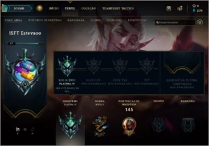 Conta LOL PLAT IV 42 champ lvl 57 por 60 Reais - League of Legends