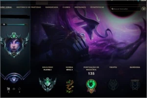 Vendo conta platina 1 Ex diamante - League of Legends LOL