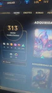 Conta no League of Legends RARA de 2012 com 312 skins