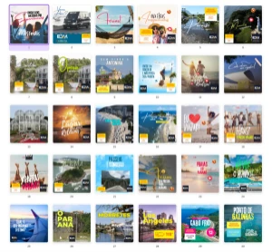 Pack Canva Agência de Viagens - 50 Artes Editáveis - Serviços Digitais