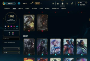 Prata 3 com TODOS os champs e 190 Skins ( ADC / MID ) - League of Legends LOL