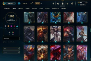 Prata 3 com TODOS os champs e 190 Skins ( ADC / MID ) - League of Legends LOL