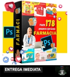 Pack Farmácia 178 Arquivos Para Photoshop + Bônus - Serviços Digitais