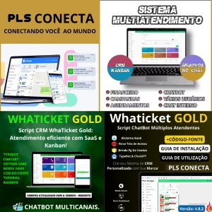 Script CRM WhaTicket Gold com SaaS e Kanban Inclusos - Outros