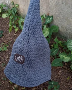 Chapéu de bruxa cinza básico - Artesanato e Personalizados
