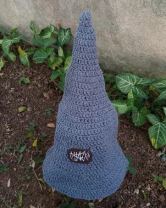 Chapéu de bruxa cinza básico - Artesanato e Personalizados