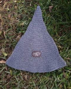 Chapéu de bruxa cinza básico - Artesanato e Personalizados