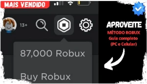 Robux Fácil (PC e Celular) - Entrega automática
