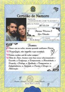 Certidão De Namoro - Dia Dos Namorados - Outros