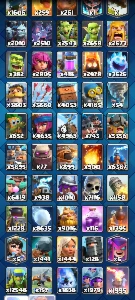 clash royale, com gema infinito,todas cartas - Outros