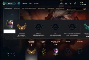 Conta ouro 2 com 25 Champs 3 Skins + 4 Fragmentos - League of Legends LOL