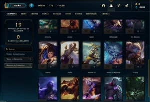 Conta ouro 2 com 25 Champs 3 Skins + 4 Fragmentos - League of Legends LOL