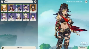 Conta Genshin Impact AR10 Upada a mão com boneco 5 estrelas