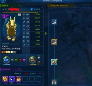 Conta Ladmo serv Omegamon - Digimon Masters Online