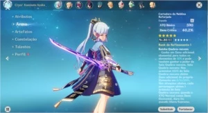 Conta Ayaka/ cortadora da nelina - Genshin Impact