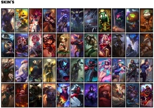 Conta ouro 2 com TODOS os champs e 248 Skins ( Nivel 681 ) - League of Legends LOL