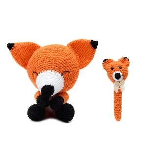 Duo Raposa Soneca e Raposa Newborn em Amigurumi - Artesanato e Personalizados