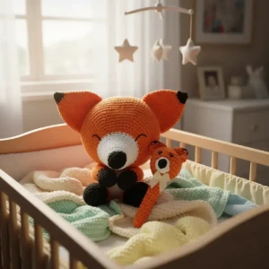 Duo Raposa Soneca e Raposa Newborn em Amigurumi - Artesanato e Personalizados