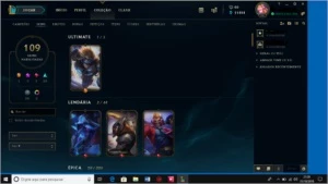 ACC NO LOL 109 SKIN TODOS OS CAMPEÕES - LV70- PRATA 2 - League of Legends
